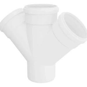 Junção Dupla Branca 100mm Pvc Branco Esgoto