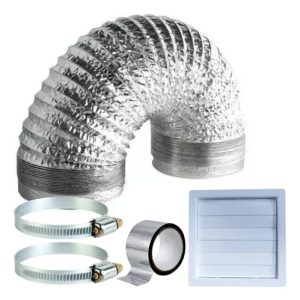 Kit Duto Flexível Ventilação Ar 150mm - 6 Pol 5 Metros