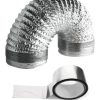 Fita + Duto Aluminizado Flexível 200mm Exaustor Coifa 5 Mts