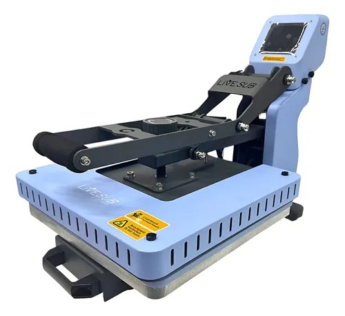 Prensa Elite Plana 38x38cm Gaveta Pistão Touch Livesub 220v Azul-aço