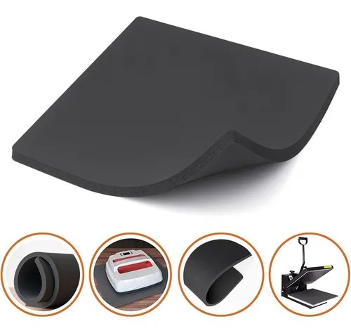 Manta Silicone Esponjosa Borracha Para Prensa Plana 29x38cm Cor Cinza