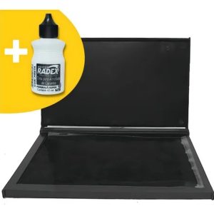 Almofada Carimbo Grande N4 + Tinta Refil Preta Inclusa