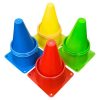 Kit 12 Argolas E 4 Cones Coloridos Pvc Jogo Coordenação Alvo Colorido