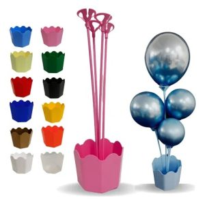 Cachepô Com Pega Balão Kit 5 Unidades