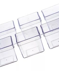 100 Caixinhas Acrílicas Transparente 5x5 - Fabricante Festa