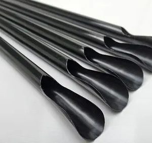 Canudo Colher Mexedor Preto Strawplast Para Drinks 100 Und