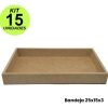 Kit 15 Bandejas Em Mdf Retangulares Para Artesanato 25x15x3