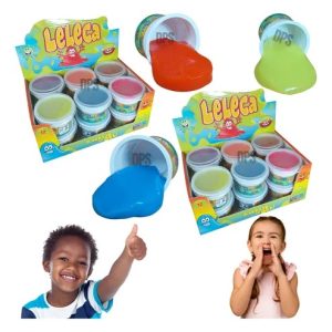 Kit 24 Leleca Geleca Diversão Gel Kids Caixa Lembrança Festa