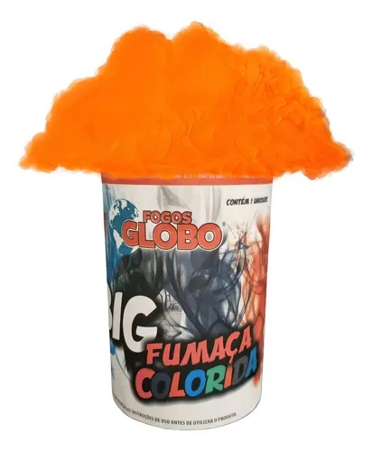 Fumaça De Solo Lata Grande 75mm Torcida Ensaio Fotográfico Cor Laranja