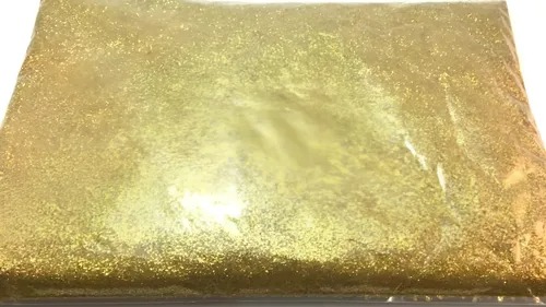 Glitter Purpurina Em Pó Irisado Cristal Furta Cor 500 Gramas Cor Dourado
