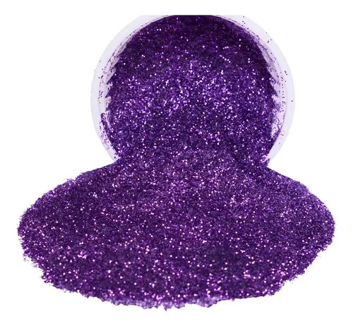Glitter P/ Parede Purpurina Pó Brilho Decoração Pink 250g Cor Lilás