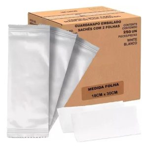 Guardanapo Embalado Caixa Com 500 Guardanapos 250 Sachê