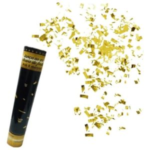 6 Lanças Confetes Dourado Ou Prata 30 Cm - Silver Festas