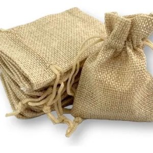 Kit 50 Saquinhos De Juta 10x14cm Presente Joias Lembrancinha