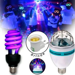 Lampada Globo Colorida + Lâmpada Luz Neon Iluminacao Balada