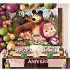 Painel Decorativo Festa Masha E O Urso Tnt 1,40 Cm