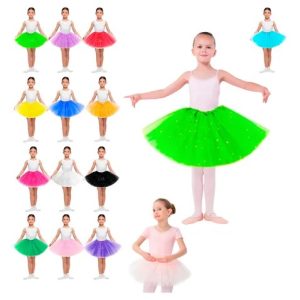Saia Tule Criança Cores Diversas Festa Carnaval 30cm Tutu