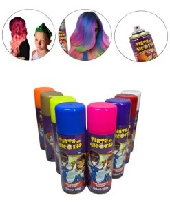 Tinta Spray Para Cabelo Colorida Infantil Sai Com Agua