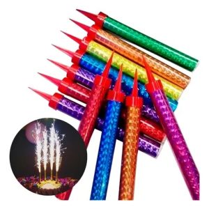 50 Velas Cascata Vulcão Fontana Indoor Champagne Aniversário