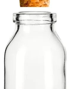 Kit C/10 Vidro Para Sais De Banho 50ml Vidro E Rolha