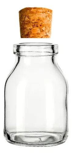 Kit C/10 Vidro Para Sais De Banho 50ml Vidro E Rolha