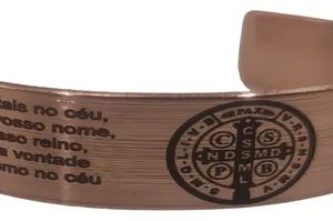 Bracelete Pulseira Cobre Puro Personalizado Religioso