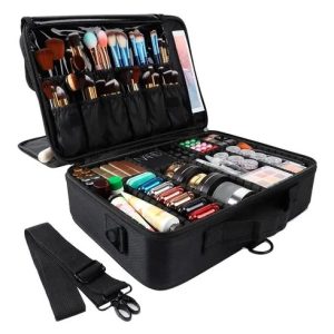Maleta De Maquiagem Bolsa Divisória Ajustável Profissional