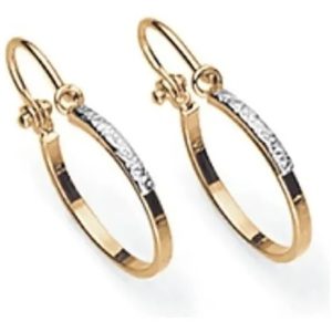 Brinco Rommanel Argola Média Fininha Joia Rommanel 520003 Cor Dourado