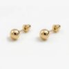 Brinco De Ouro 18k Bolinha Infantil 4mm Cor Dourado com ponta para furo