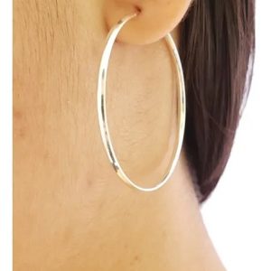Brinco Feminino Argola De Prata Pura 925 Elegante