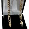 Pulseira Banhada Ouro 18k Masculina 3x1 5mm 21cm