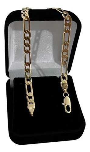 Pulseira Banhada Ouro 18k Masculina 3x1 5mm 21cm
