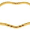 Bracelete Pulseira Ondulado Feminino Folheado a Ouro 18k Hipoalérgenico
