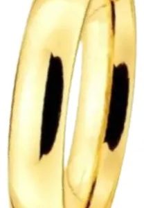 Aliança Tradicional 4mm Banhada Ouro 18k Tungstênio Avulsa