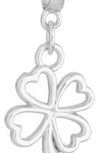 Berloque Trevo 4 Folhas Sorte Banhado A Prata 925 Premium