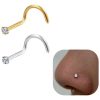 Piercing De Nariz Nostril Com Pedra Aço Cirurgico
