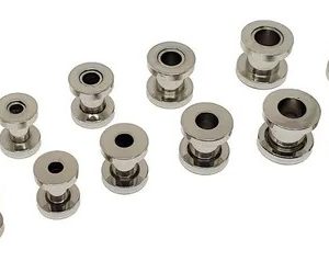 Kit 12 Alargadores Aço Cirúrgico 3mm 4mm 5mm 6mm 7mm E 8mm Prateado