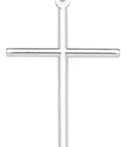 Pingente Prata 925 Cruz Palito 15mm X 28mm Cor Prateado