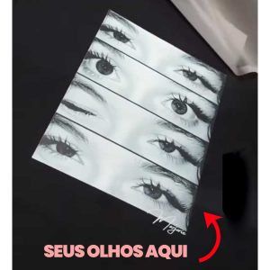 Camiseta personalizada com seu olhar olhos