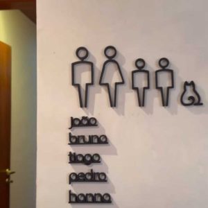 Decoração de parede Familia em mdf desenhos e nome personalizado