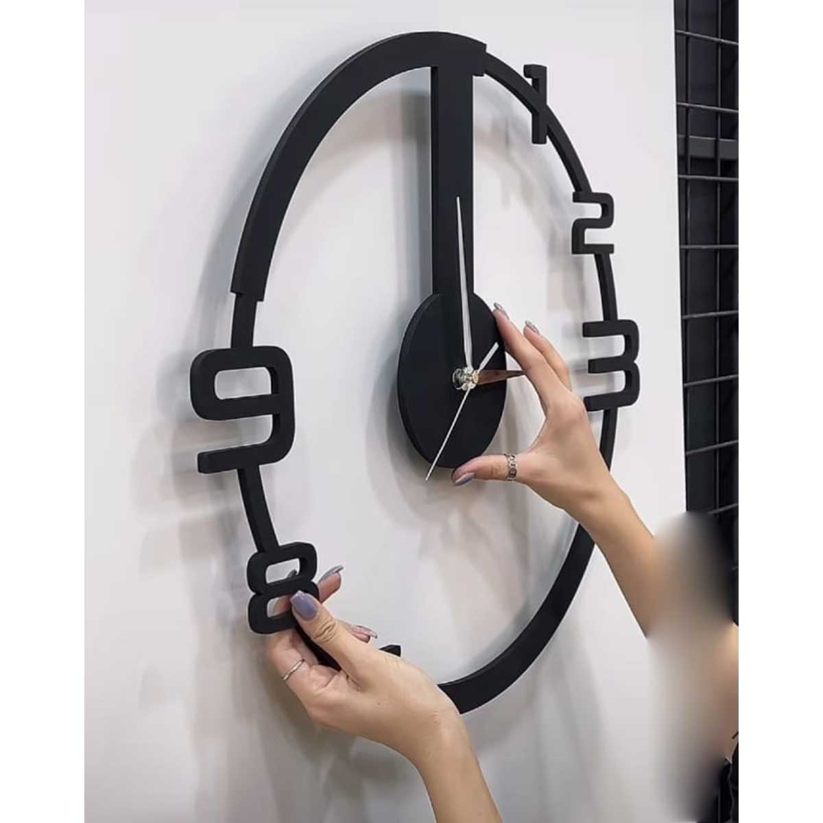 Relogio personalizado moderno em mdf ou acrilico preto