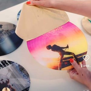 Quadro de parede estilo vinil colorido personalizado moderno em mdf ou acrilico