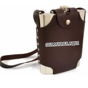 Porta Bolsa para Cantil em couro personalizado