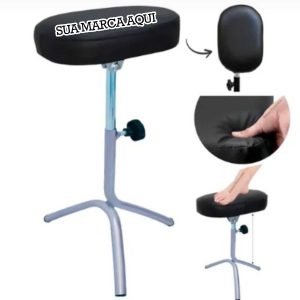 Suporte Tripé manicure e pedicure apoio para braço pé mao personalizado com seu nome marca foto logo