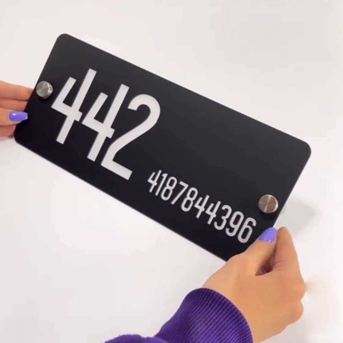 Placa de sinalização personalizada em mdf ou acrilico