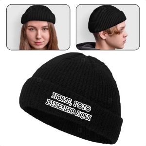 Touca curta lenhador marinheiro canelada gorro sailor Personalizada com nome foto marca frase