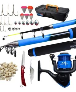 Vara De Pesca 20lbs Completa Com Molinete E Linha Jau Pesca Preto