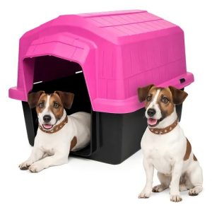 Casa Cachorro Pet Casinha Médio N4 Proteção UV - Rosa;