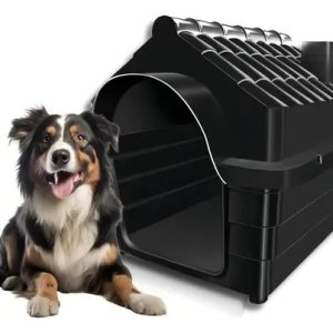 Casinha Casa Cachorro Cães Plástico Protege Rinopet N6 Black