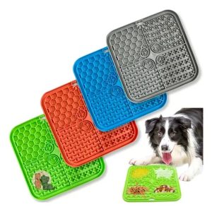 Tapete De Lamber Cães E Gatos Alimentação Lenta Com Ventosa Cor Laranja